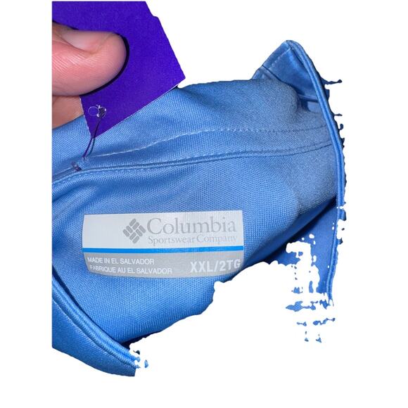 Columbia PFG Blue Half Zip Long Sleeve Shirt Men’s XXL Fishing - Picture 4 of 4